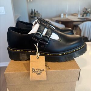 Dr. Martens 8065 II Black Leather Double Buckle Shoes